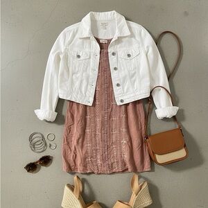 Daisy Island  Blush Embroidered Mini Dress